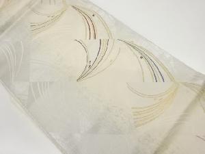 菱に曲線模様織出し名古屋帯